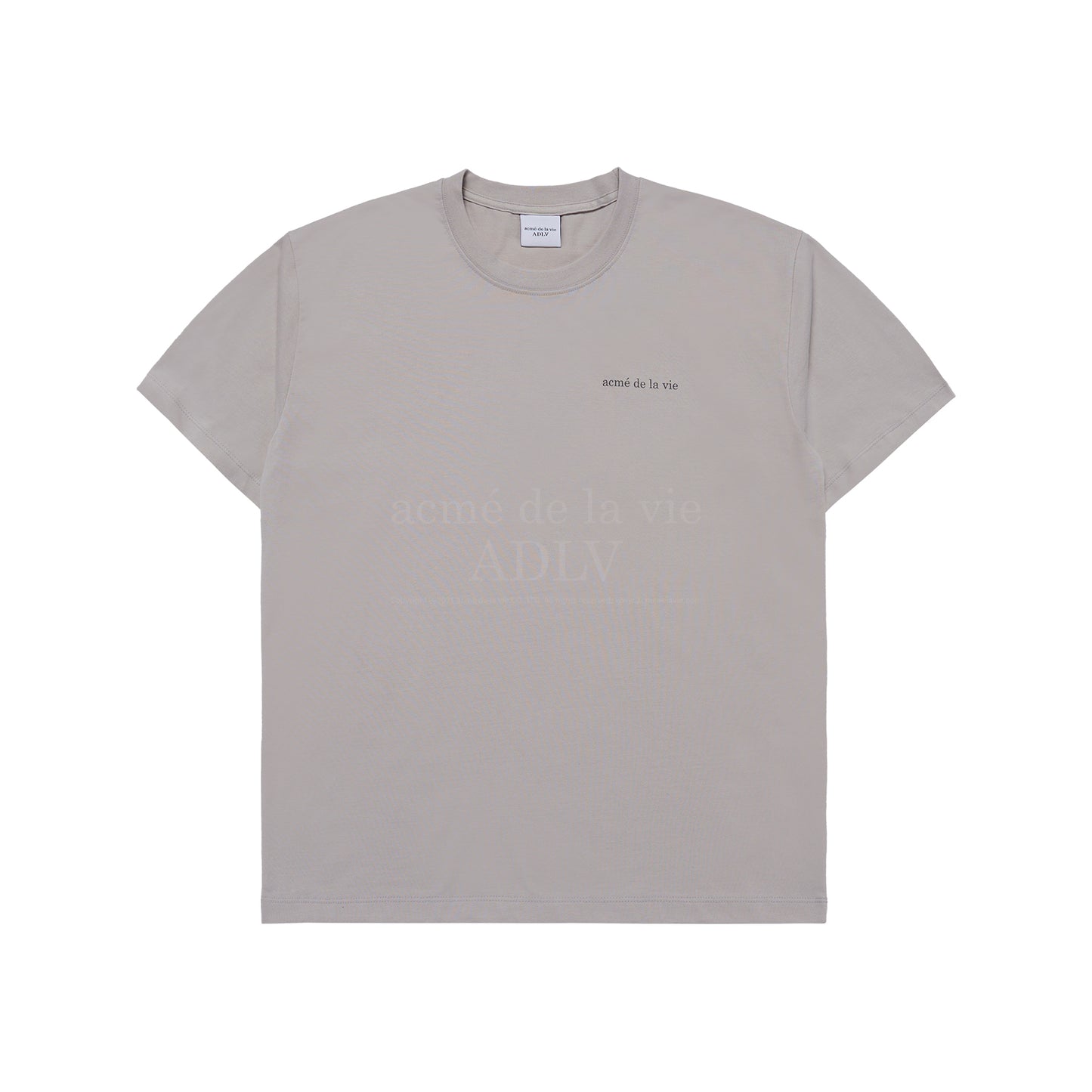 BASIC LOGO BIO WASHING SHORT SLEEVE T-SHIRT GREY