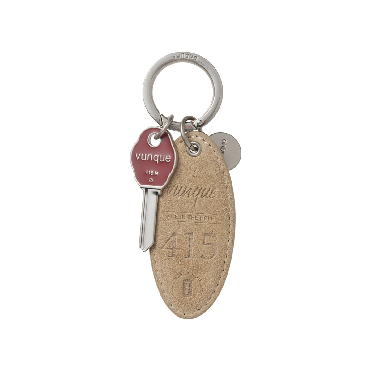 Vunque Suede Round Key Charm Soul Beige