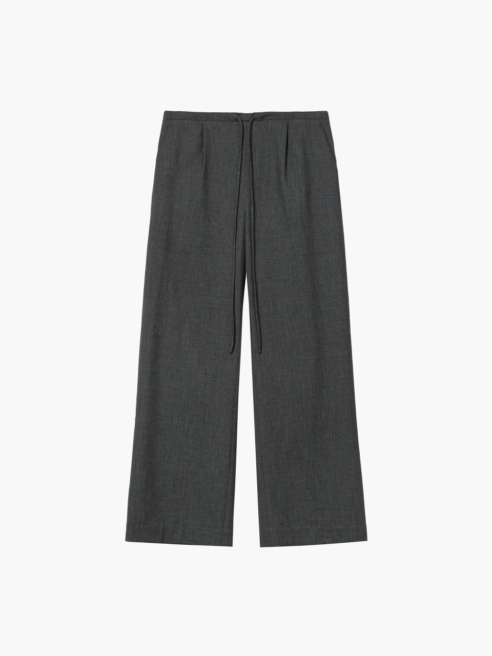 Margesherwood Comfortable Wool Banding Slacks charcoal