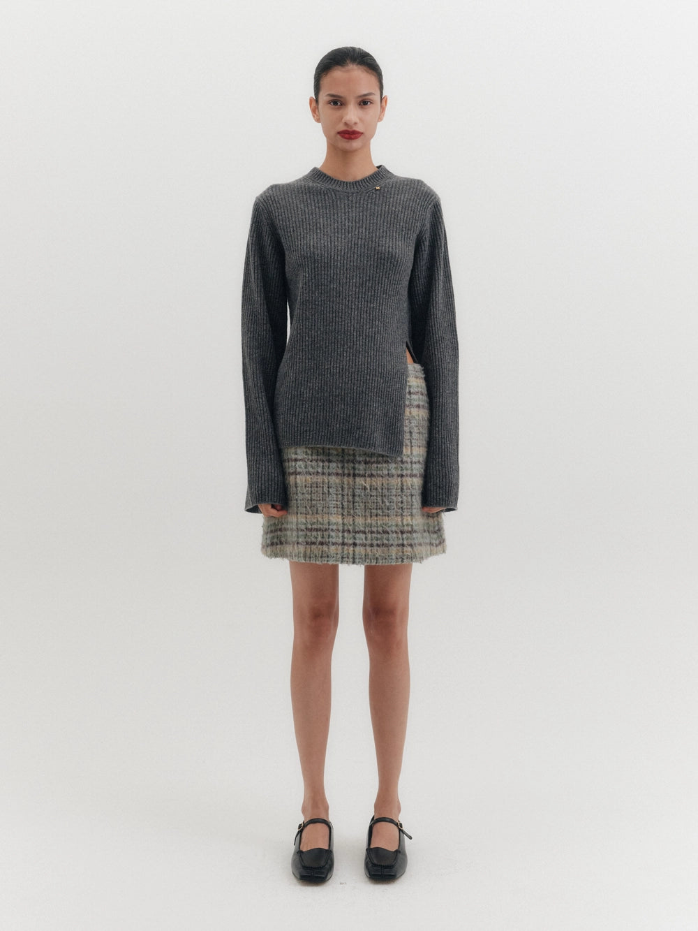EENK Relaxed Knit Top - Gray