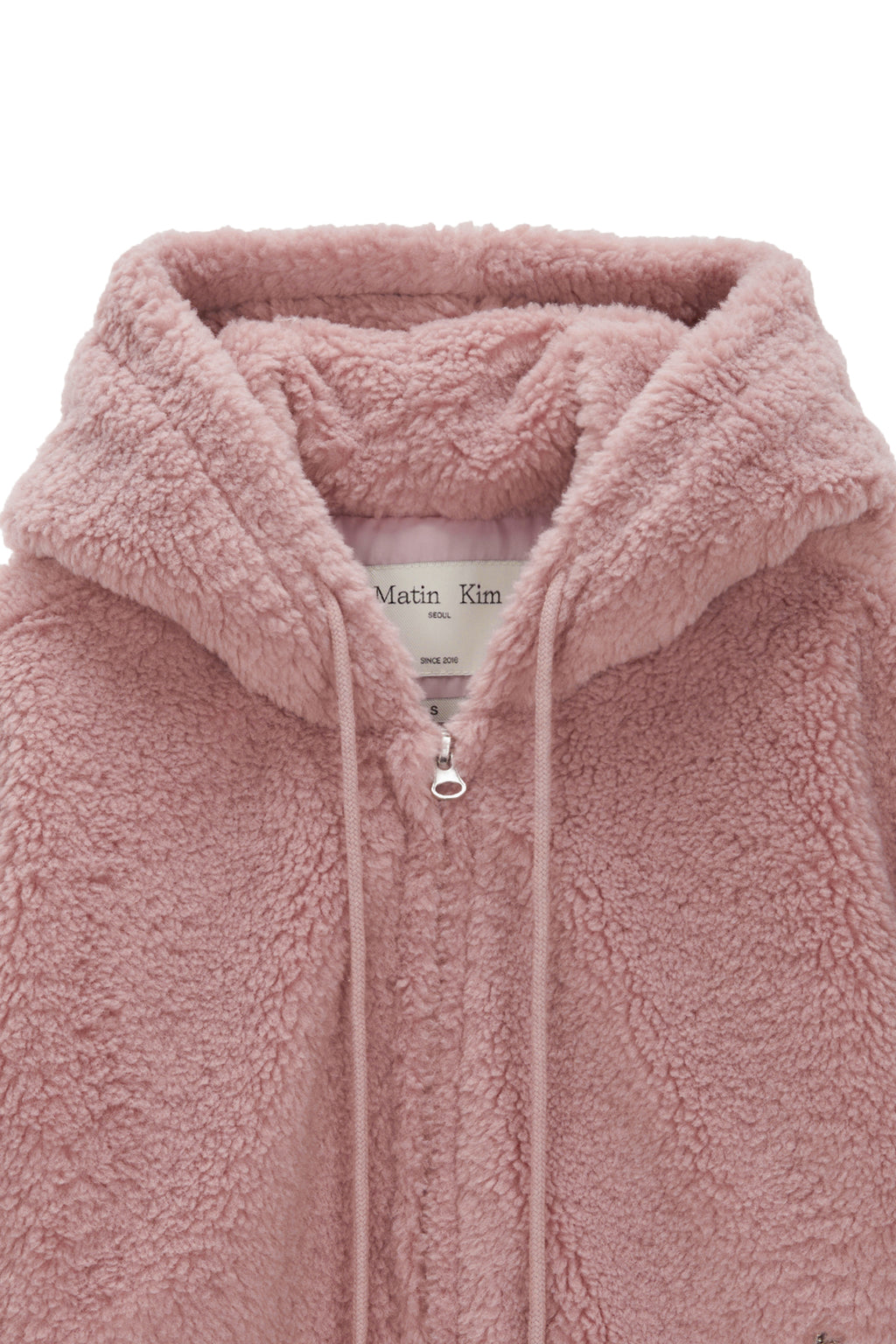 Matinkim Logo Point Fleece Hoody Jumper For Women IN Pink