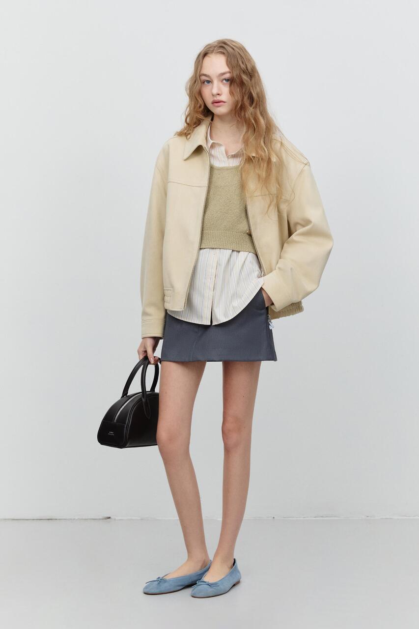 Dunst Micro Mini Skirt Charcoal Grey