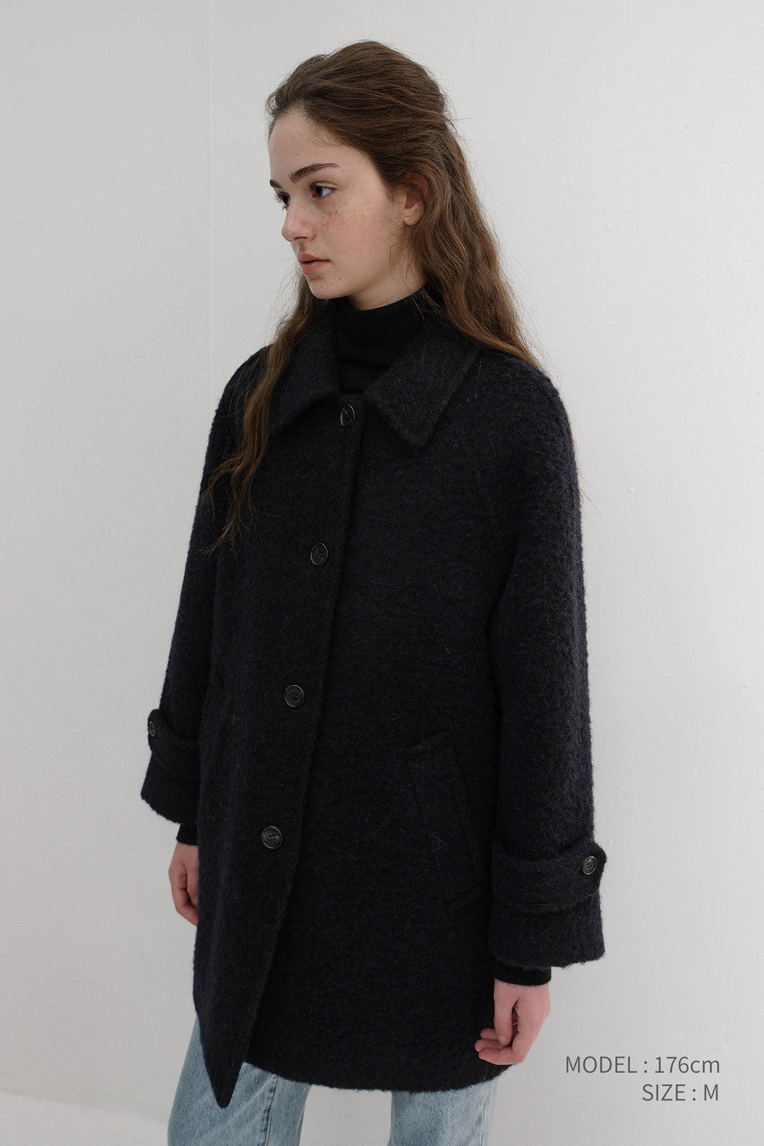 Dunst Alpaca Half Mac Coat Navy