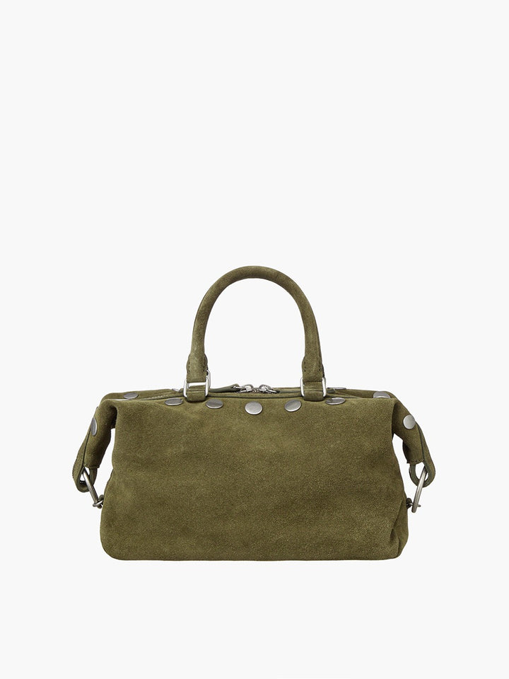 Margesherwood Dumpling Stud Mini dark olive suede