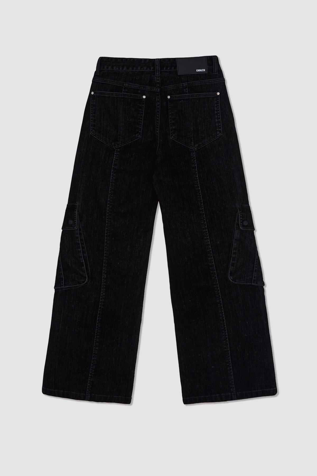 Matinkim Semi Boots Cut Velvet Denim Pants IN Black