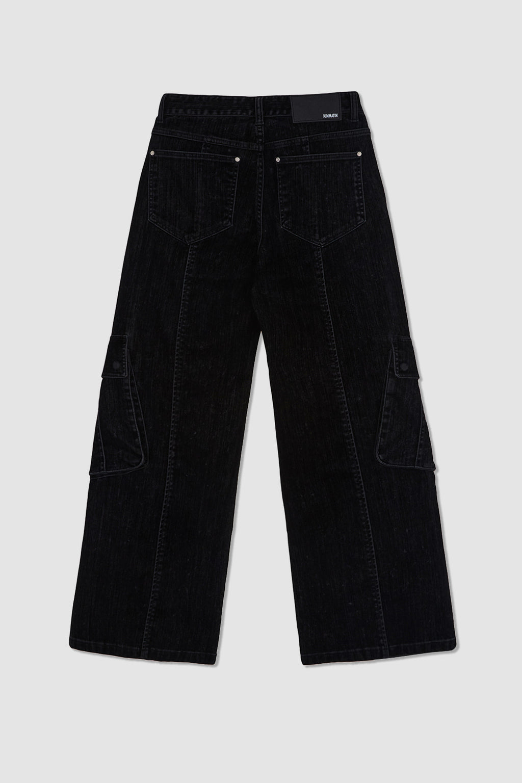 Matinkim Semi Boots Cut Velvet Denim Pants IN Black