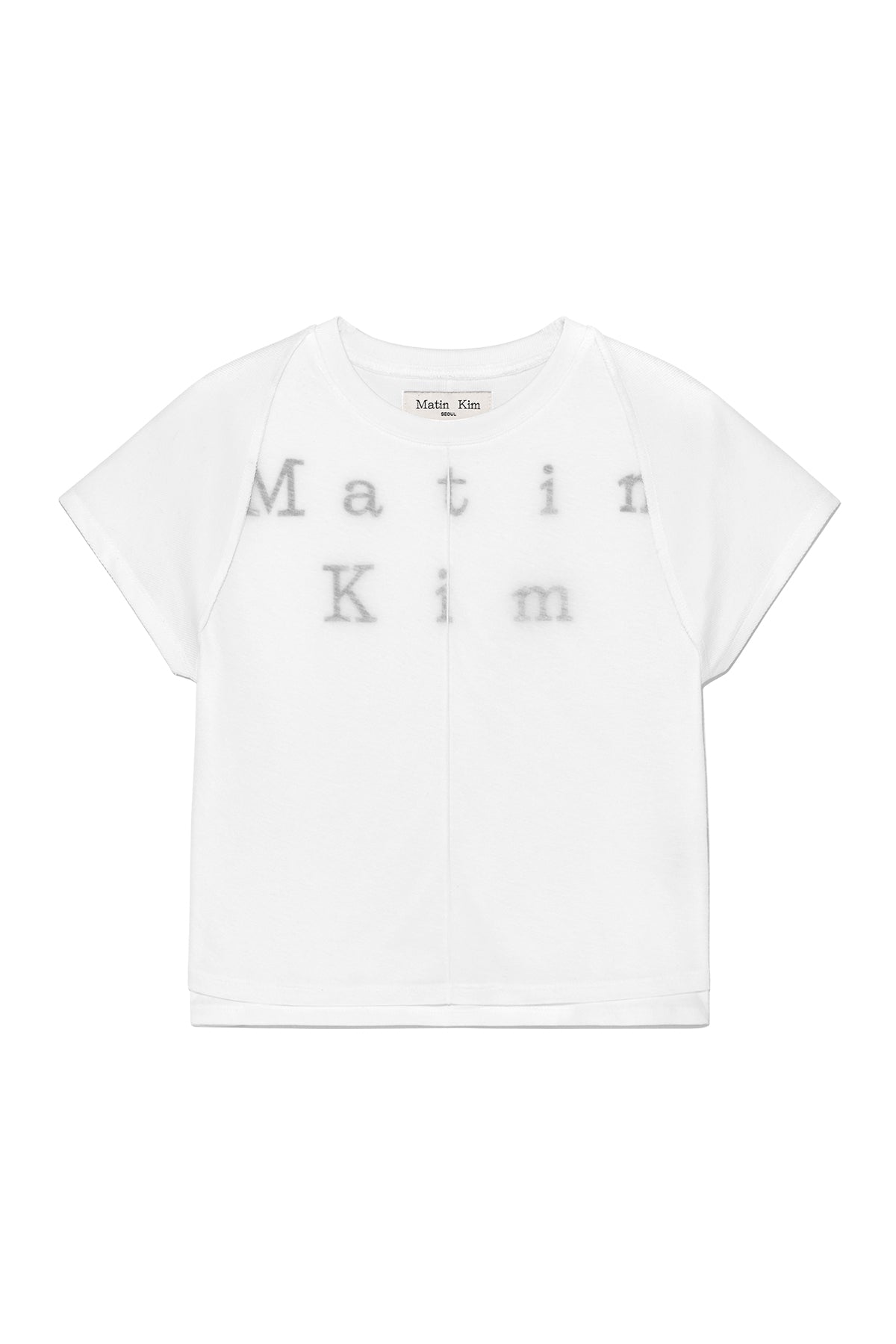 Matinkim Pintuck Layered Slim Crop Top IN White