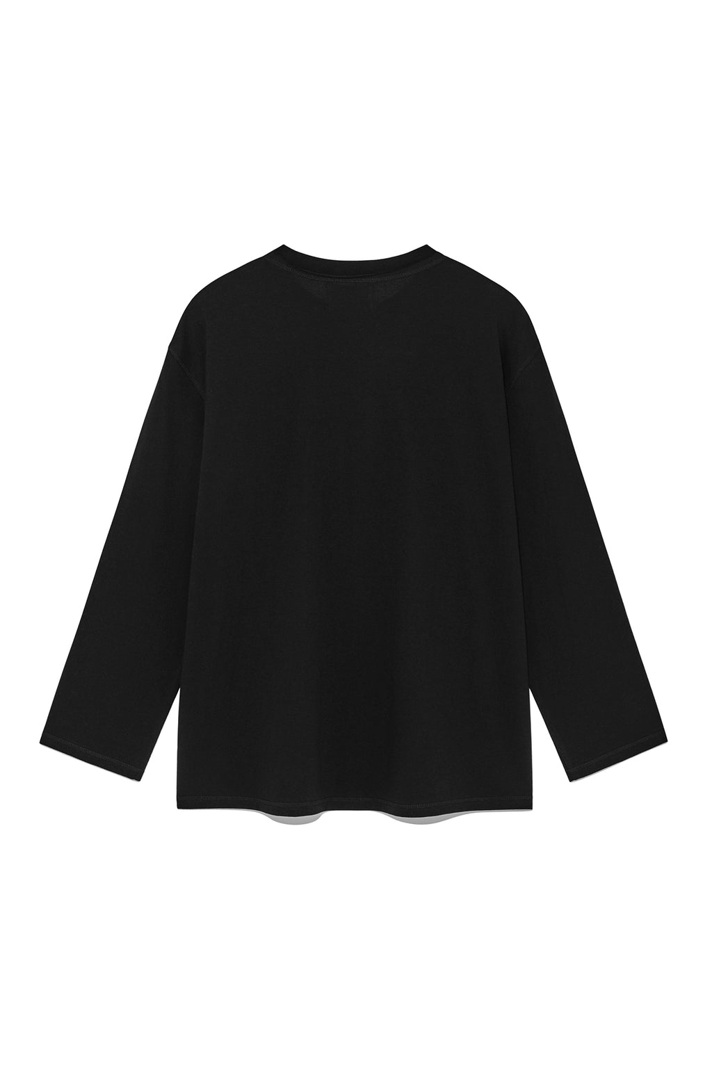 [matinkim] MATIN LOGO TYPO LONG SLEEVE TOP IN STRONG BLACK