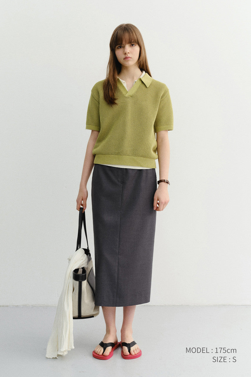 Dunst H-Line Long Skirt Deep Grey