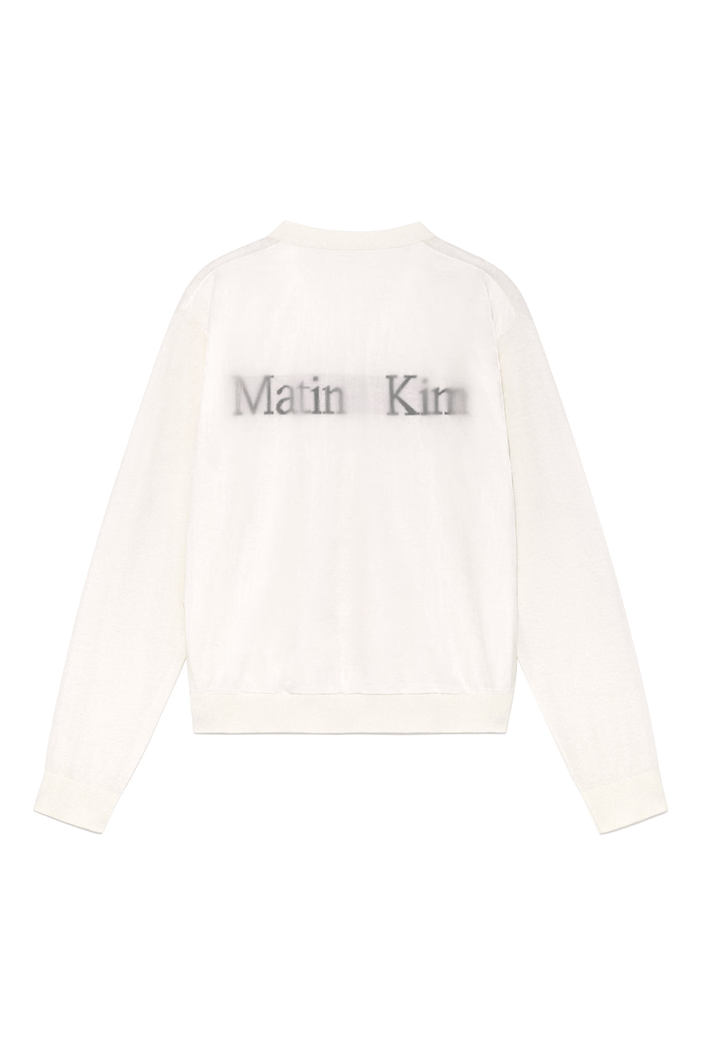 Matinkim Back Logo See Through Cardigan For Men IN Ivory