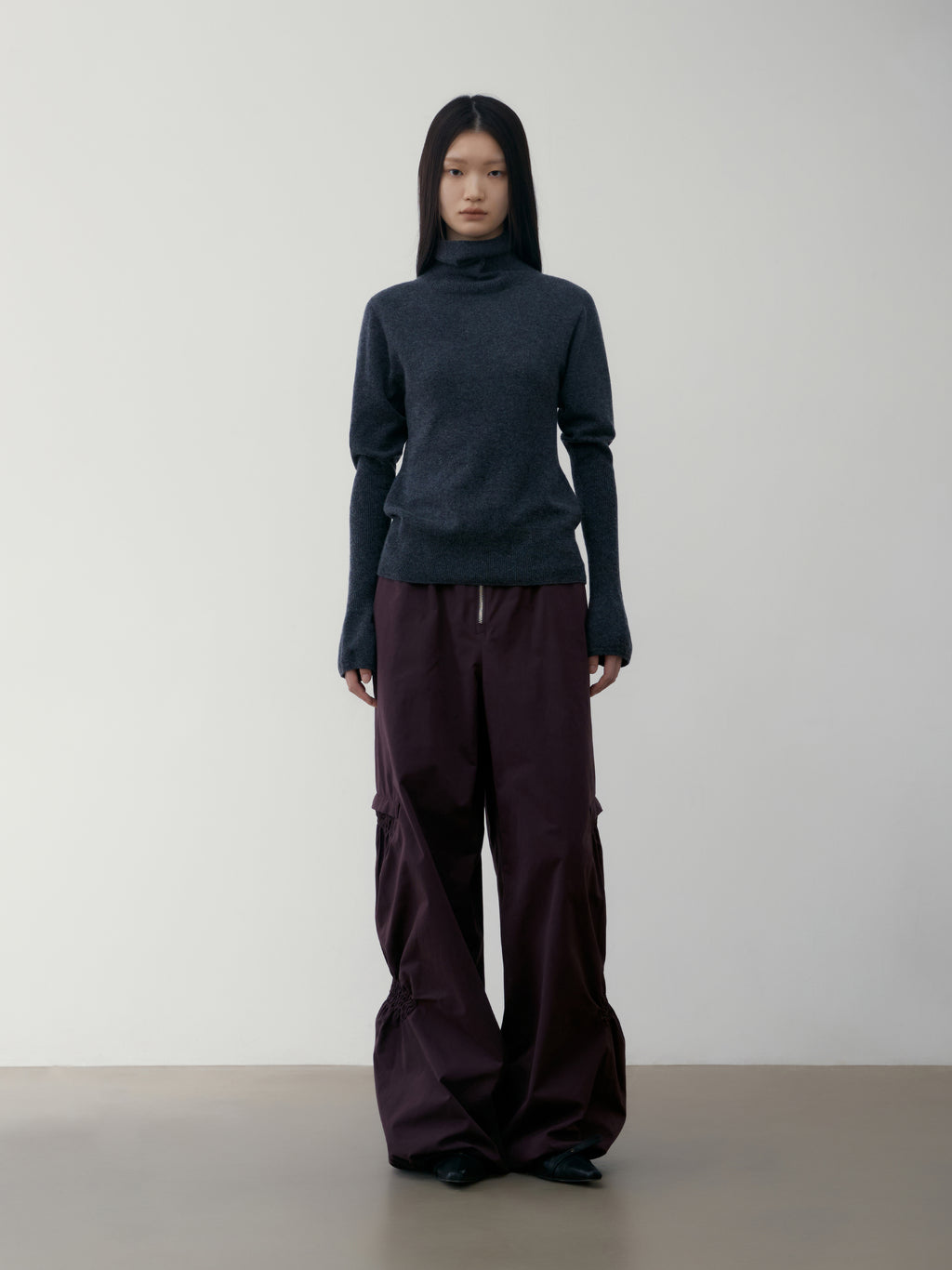 [low_classic] CASHMERE PUFF SLEEVE KNIT TOP
GREY