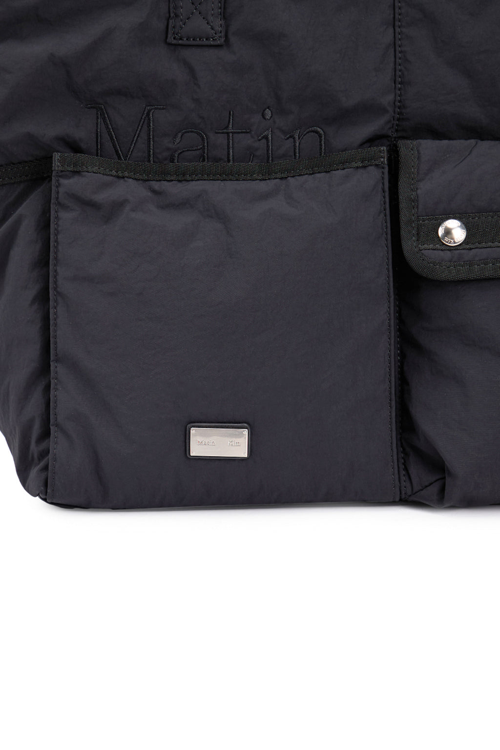 [matinkim] POCKET UTILITY NYLON BIG SHOULDER BAG IN BLACK