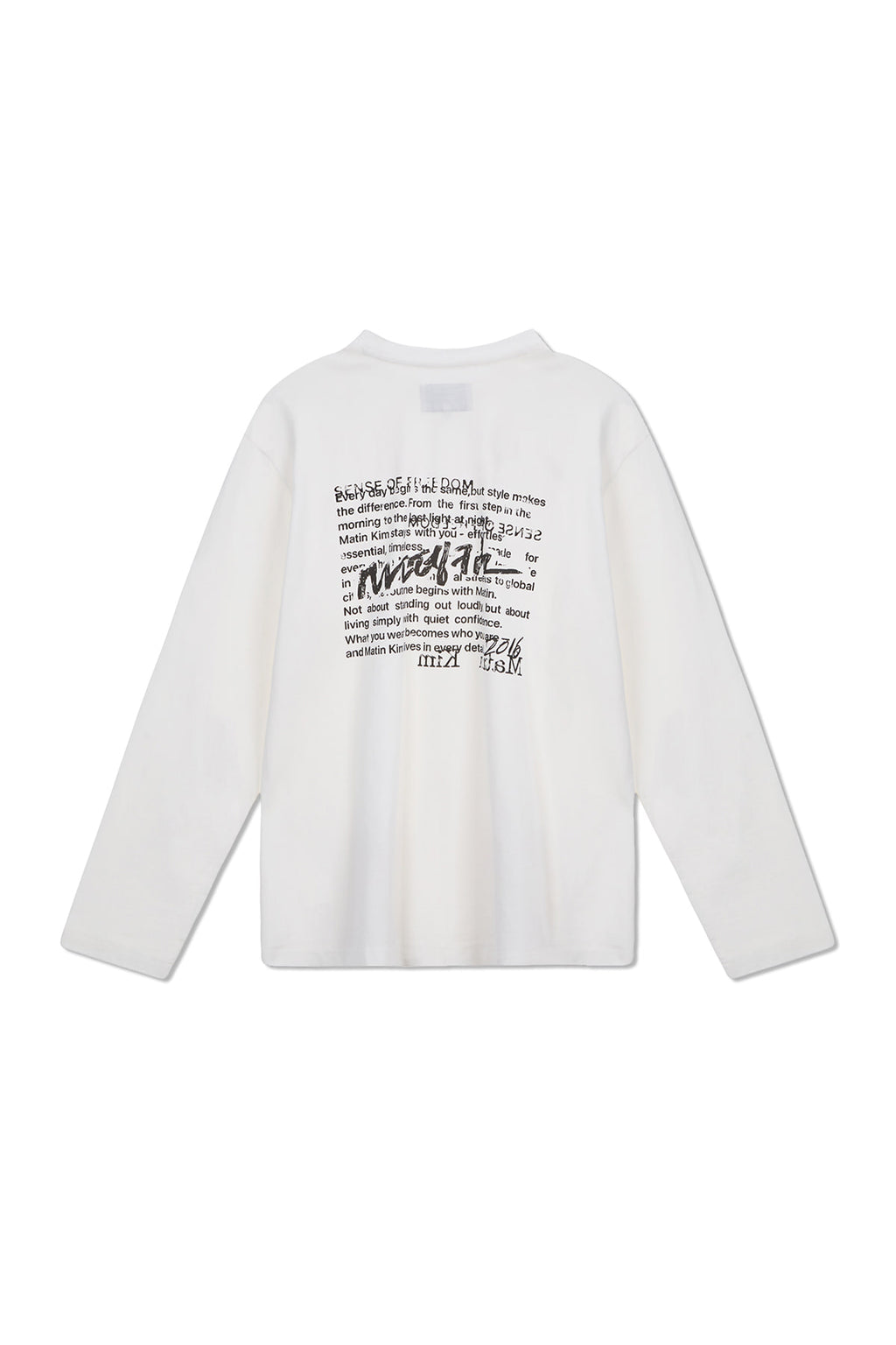 [matinkim] HANGEUL LOGO ARCHIVE LONG SLEEVE IN WHITE