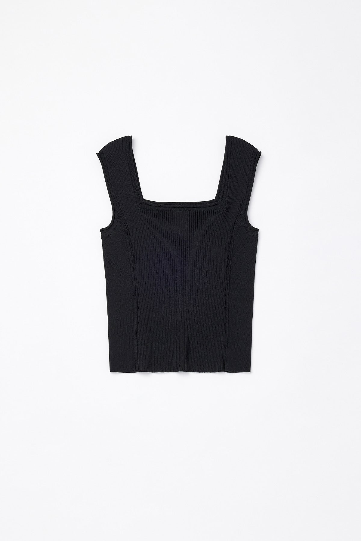 Matinkim Square Neck Sleeveless Knit Top IN Black
