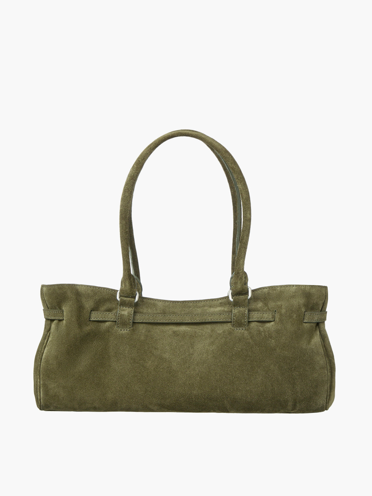 Margesherwood Soft Grandma Shoulder Bag dark olive suede