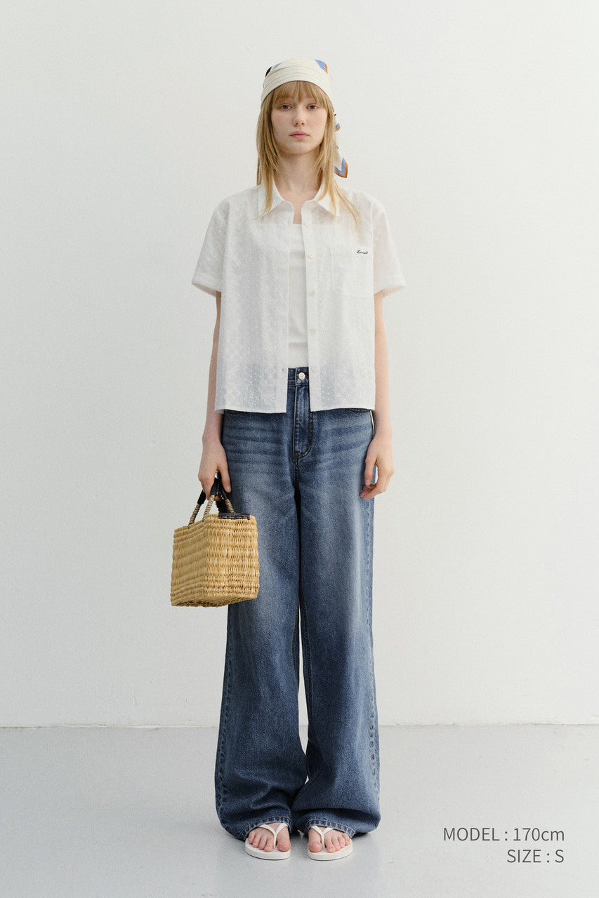 Dunst Laced Organic Crafted Shirt White