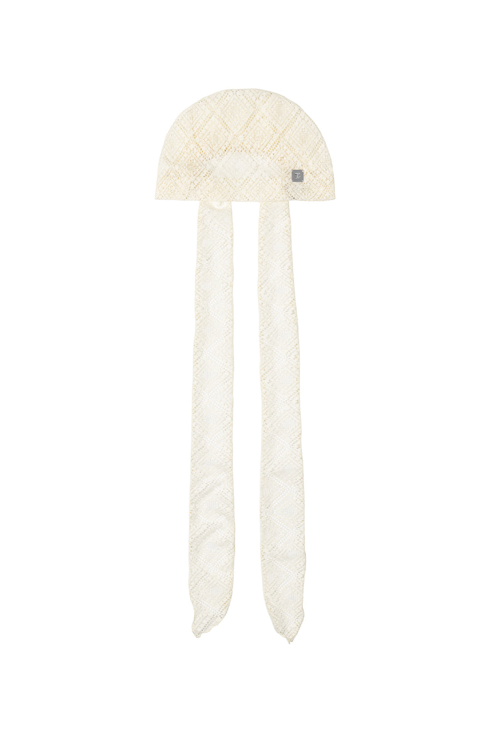 Treemingbird Lace Mesh Scarf Beanie Ivory