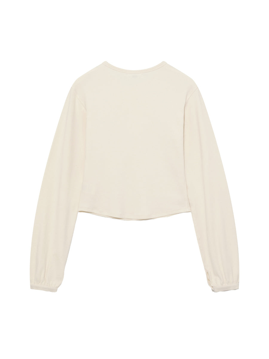 GLOWNY G Plain Henley Long Sleeve (Ivory)