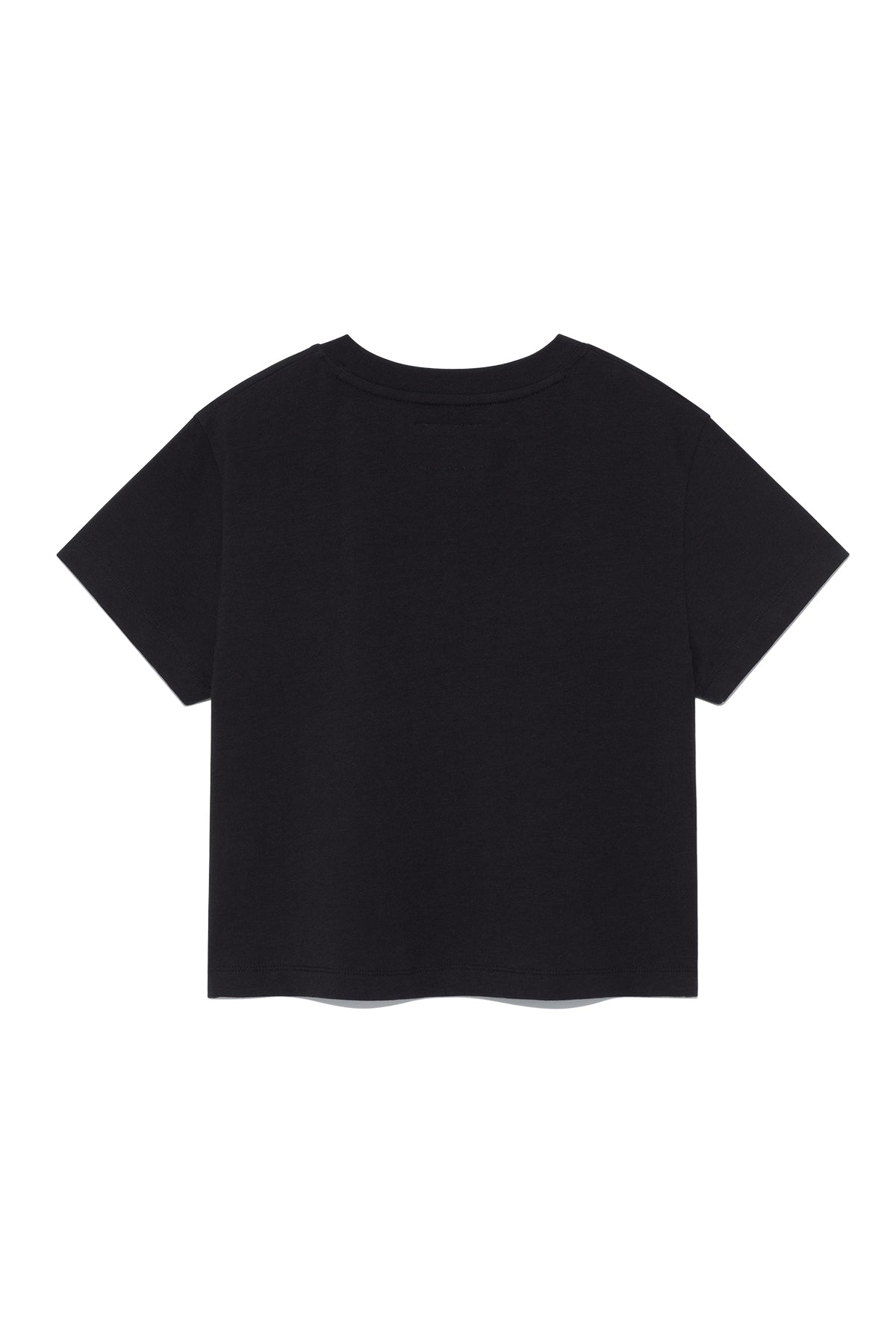 [matinkim] PATTERN ARTWORK LOGO CROP TOP IN BLACK