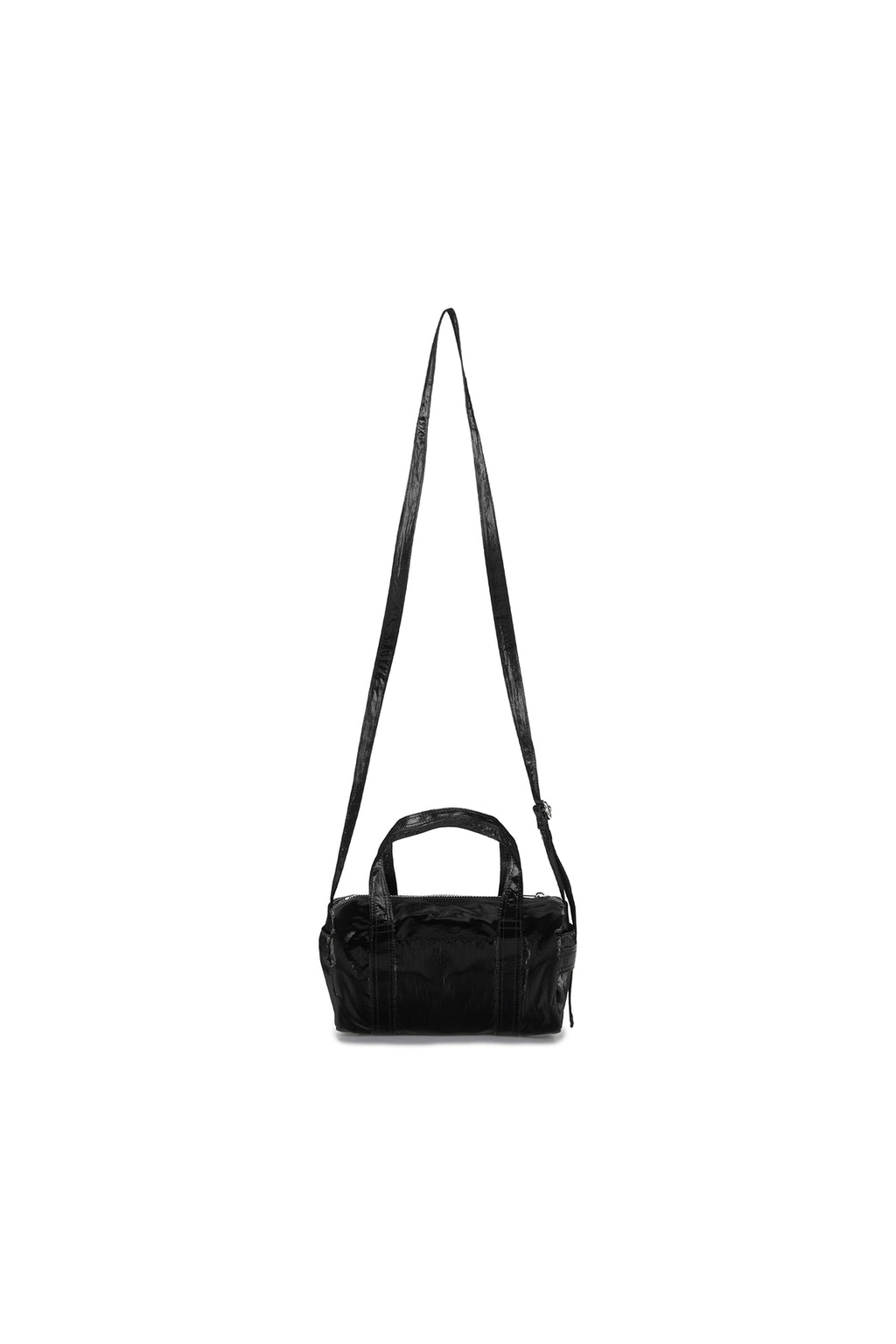 [matinkim] GLOSSY LOGO SPORTY MINI DUFFEL BAG IN BLACK