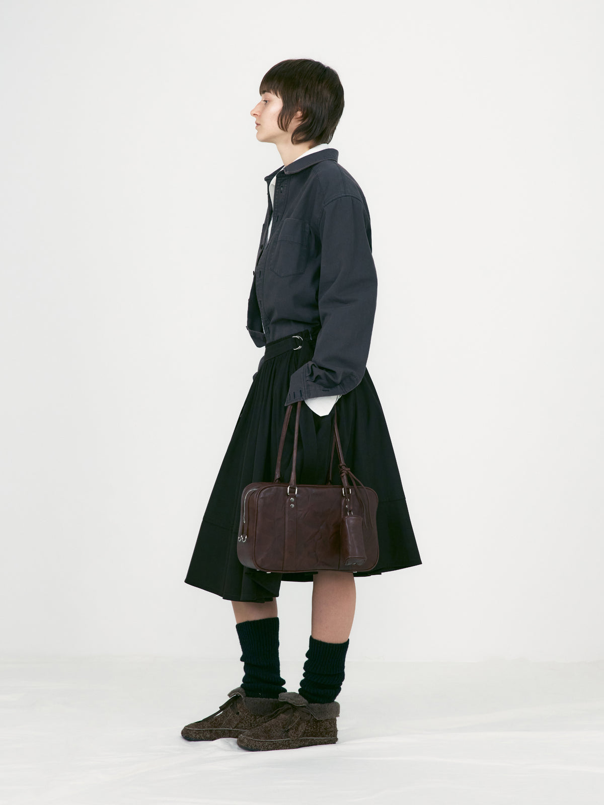 Low Classic Flared Hem Leg Warmer Black