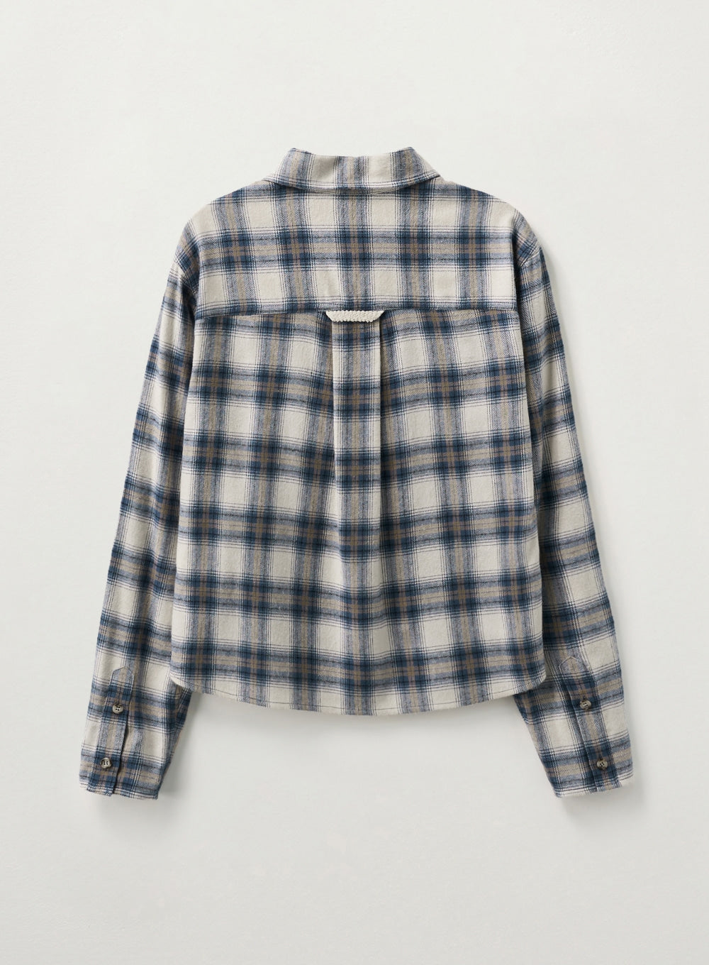 [satur] (W) Classic Flannel Check Shirt - Blue