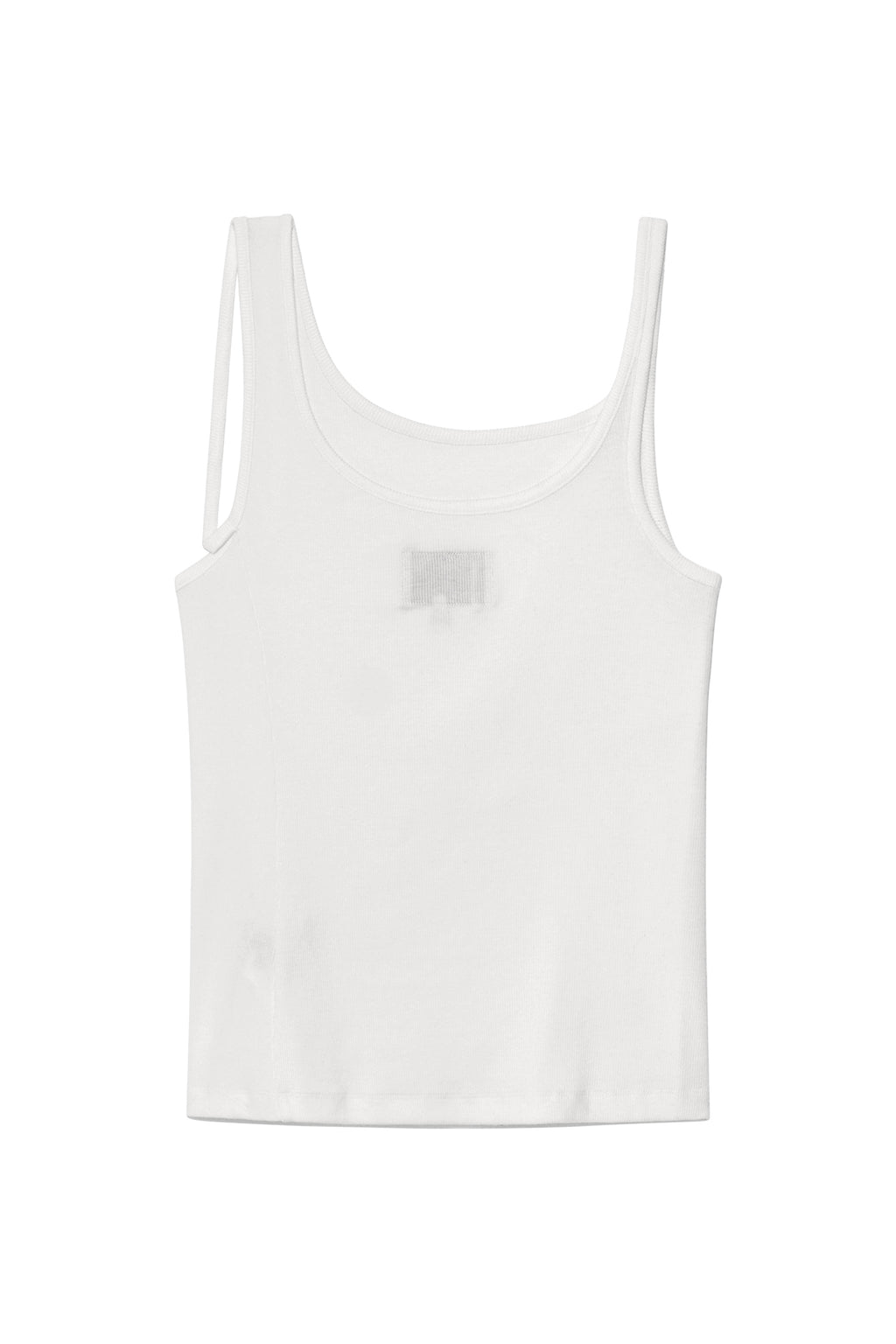 Matinkim Unbalance Tuck Sleeveless Top IN White