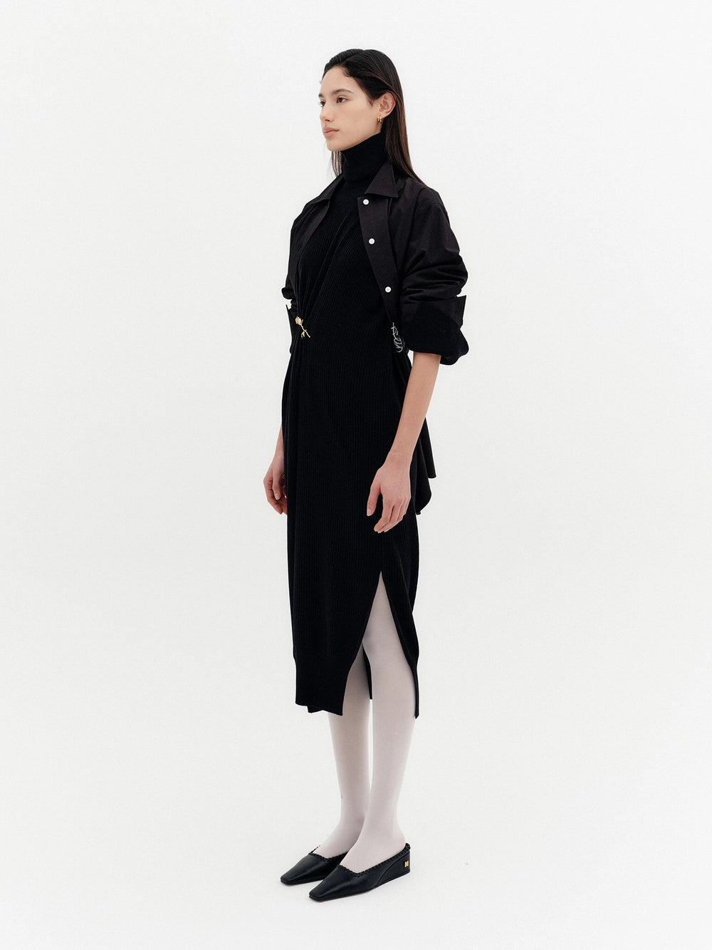 EENK Classic Logo Embroidered Shirt - Black