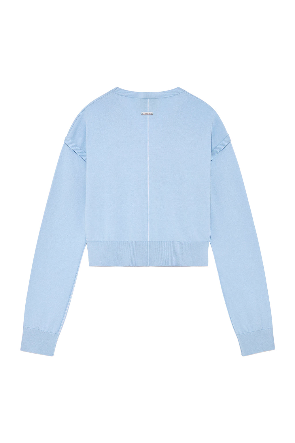 [matinkim] SLIT DETAIL BUTTON CARDIGAN IN LIGHT BLUE