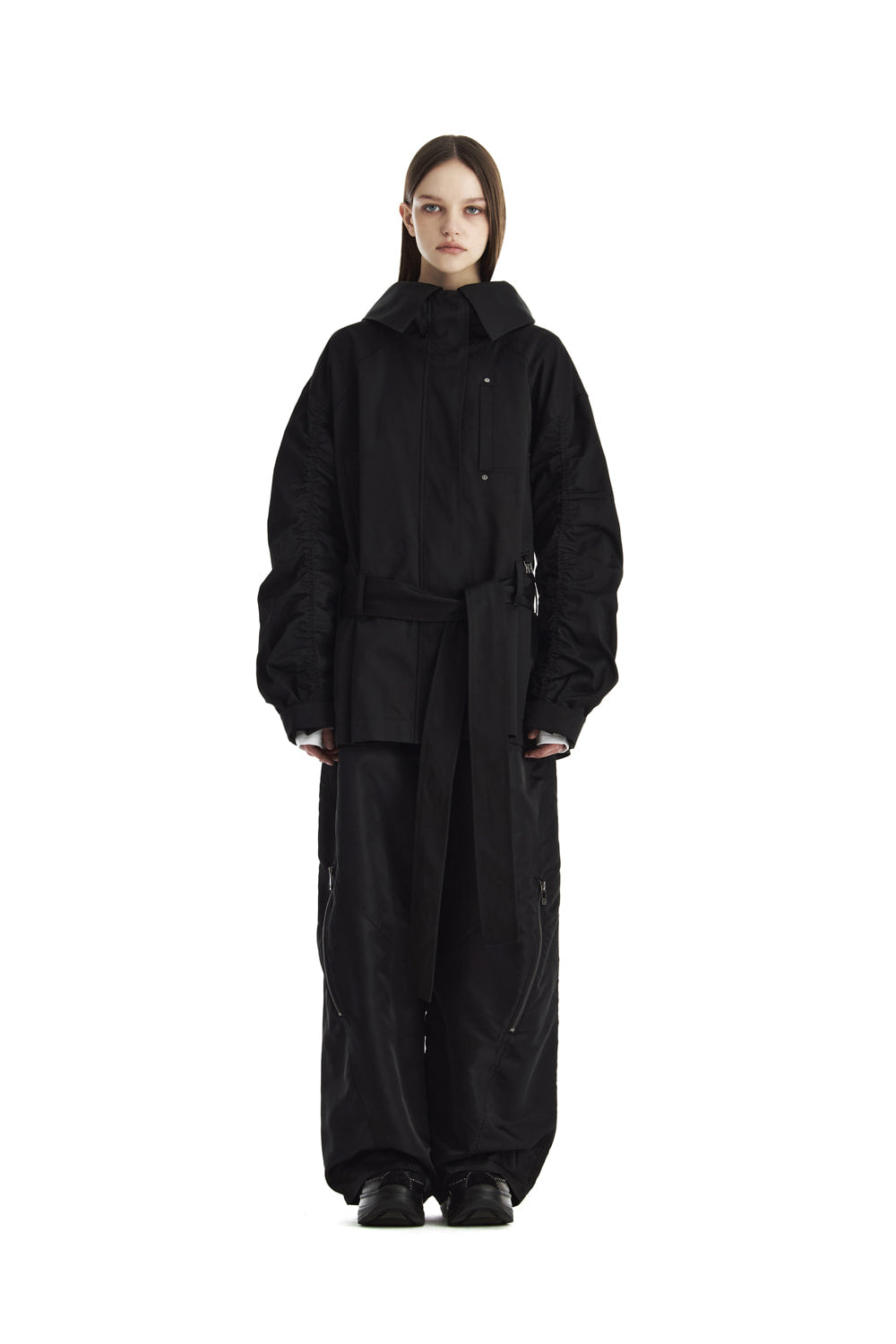 Treemingbird Hooded Half Field Jumper Black