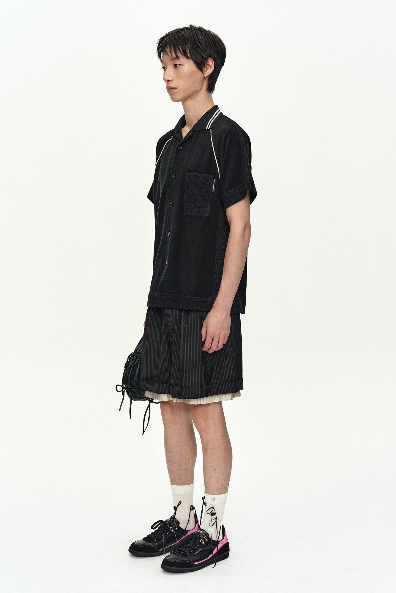 Andersson Bell Inside-Out Stripe Layered Shorts