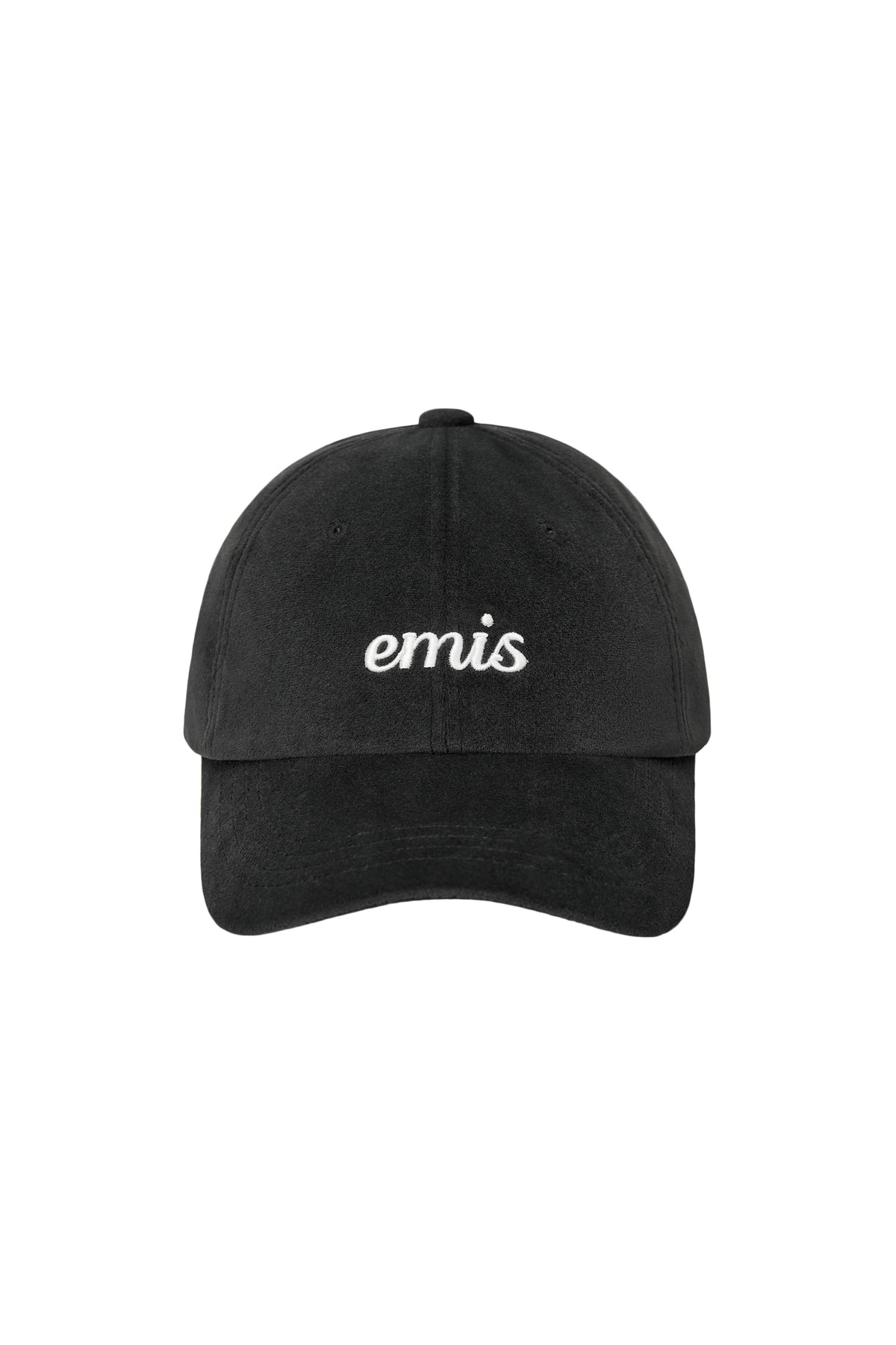 Emis Small Logo Velvet Ball Cap-Black