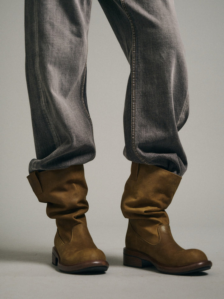 Facade Pattern Breeze Mid Boots olive brown