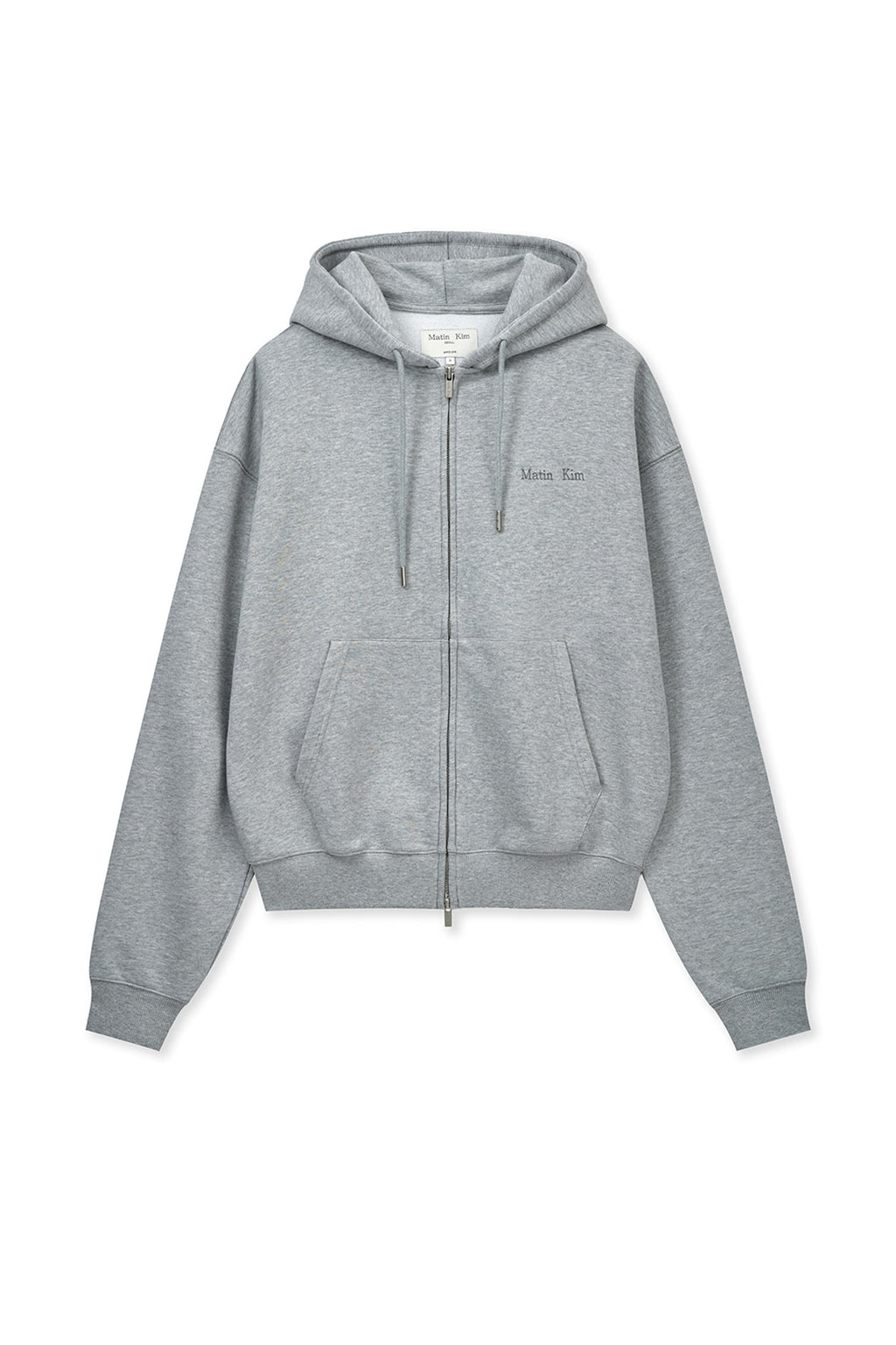 Matinkim Back Logo Essential Hoody Zip UP IN Grey