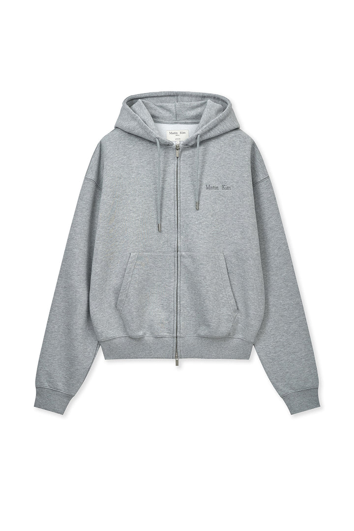 Matinkim Back Logo Essential Hoody Zip UP IN Grey