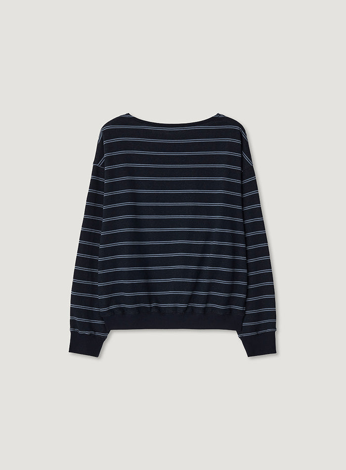 Mango Maniplease Yeva Sweatshirt Navy Stripe