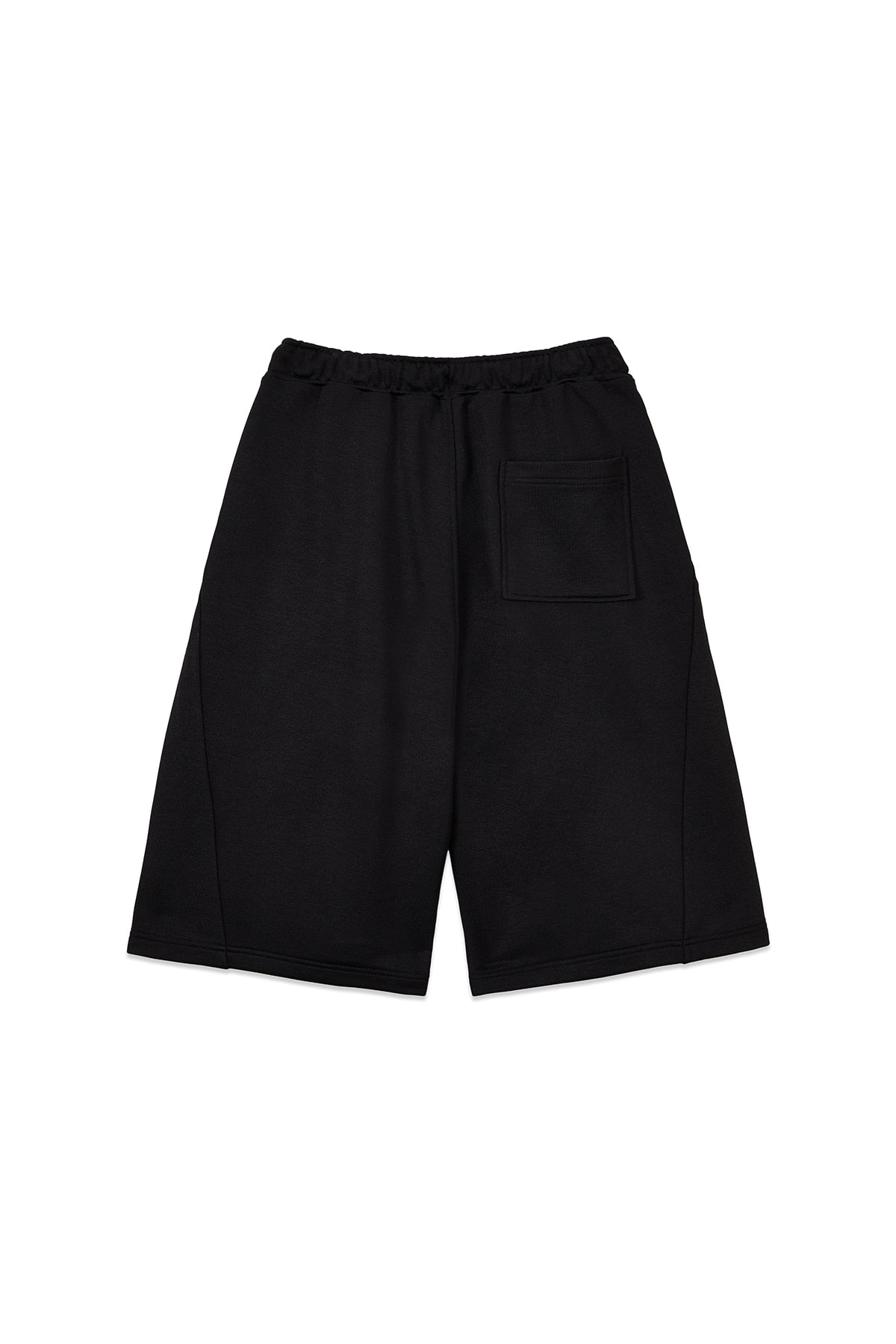 [matinkim] BACK POCKET GLITTER BERMUDA SWEATPANTS FOR WOMEN IN BLACK