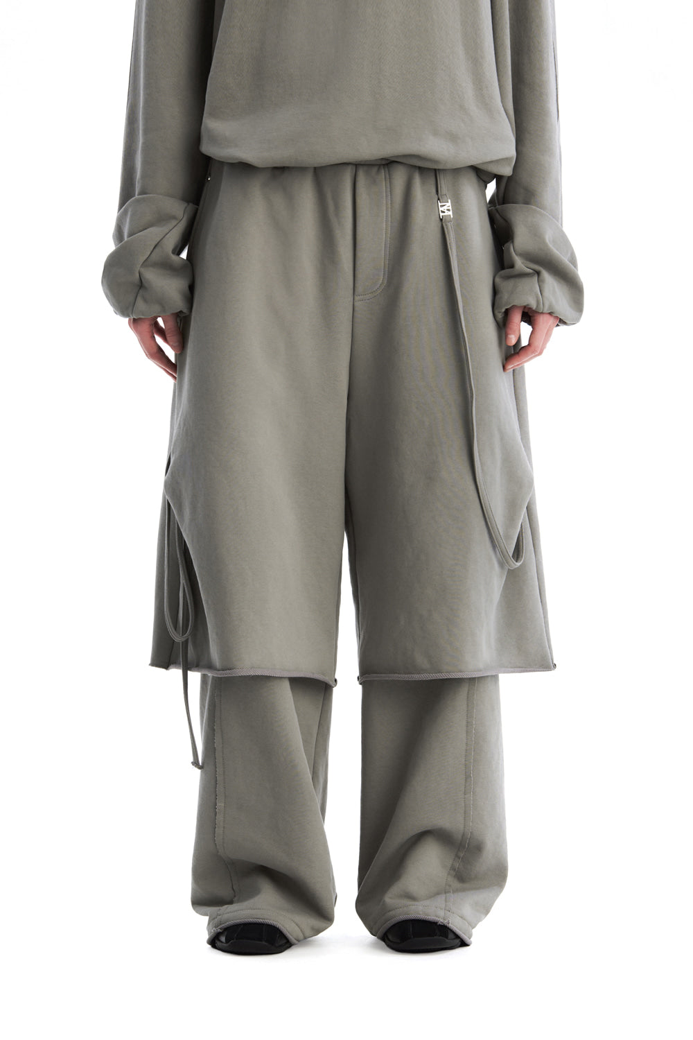 Treemingbird Tmb Layered Strap Sweat Pants Gray