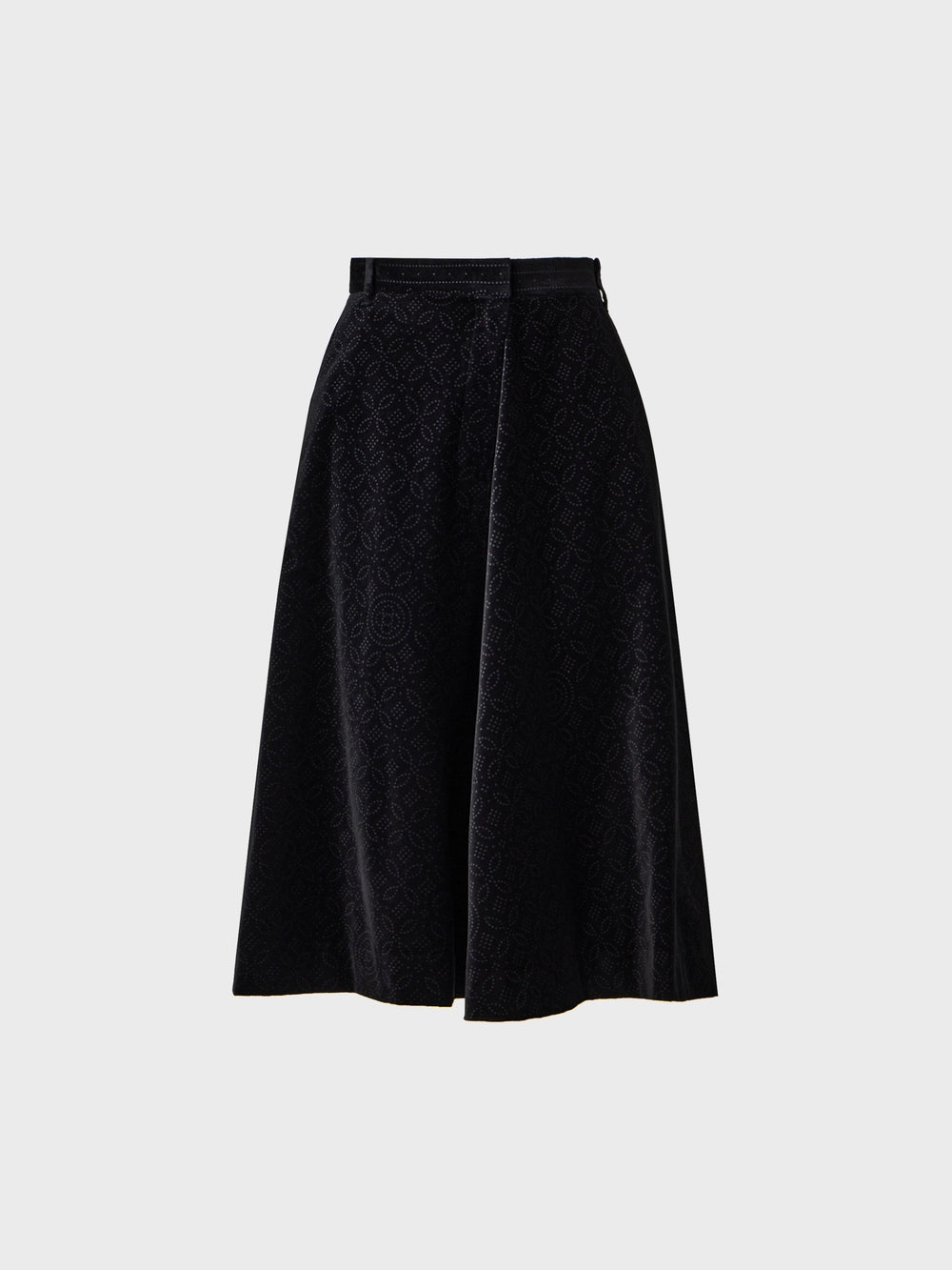 EENK Front Flare Detail Skirt - Black