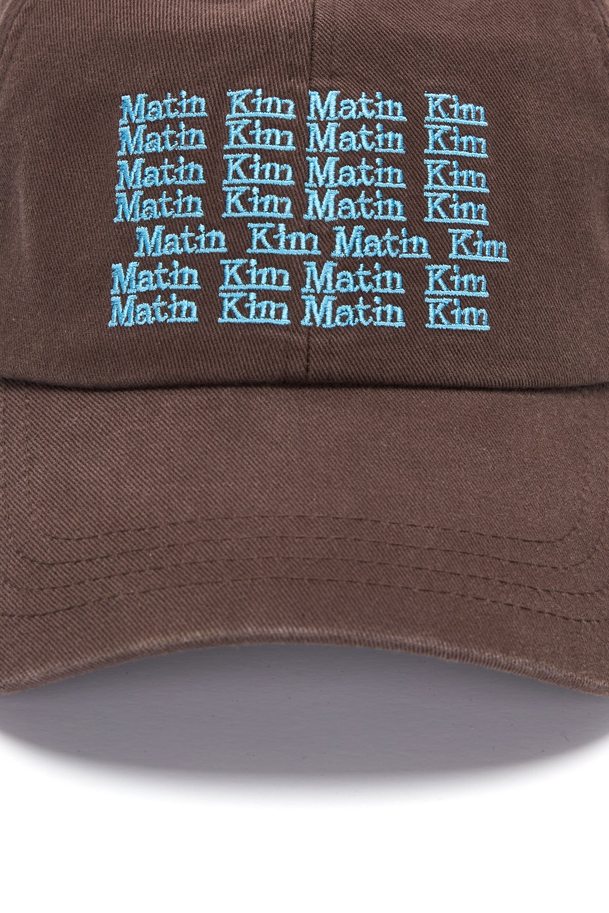 [matinkim] LETTERING BALL CAP IN BROWN