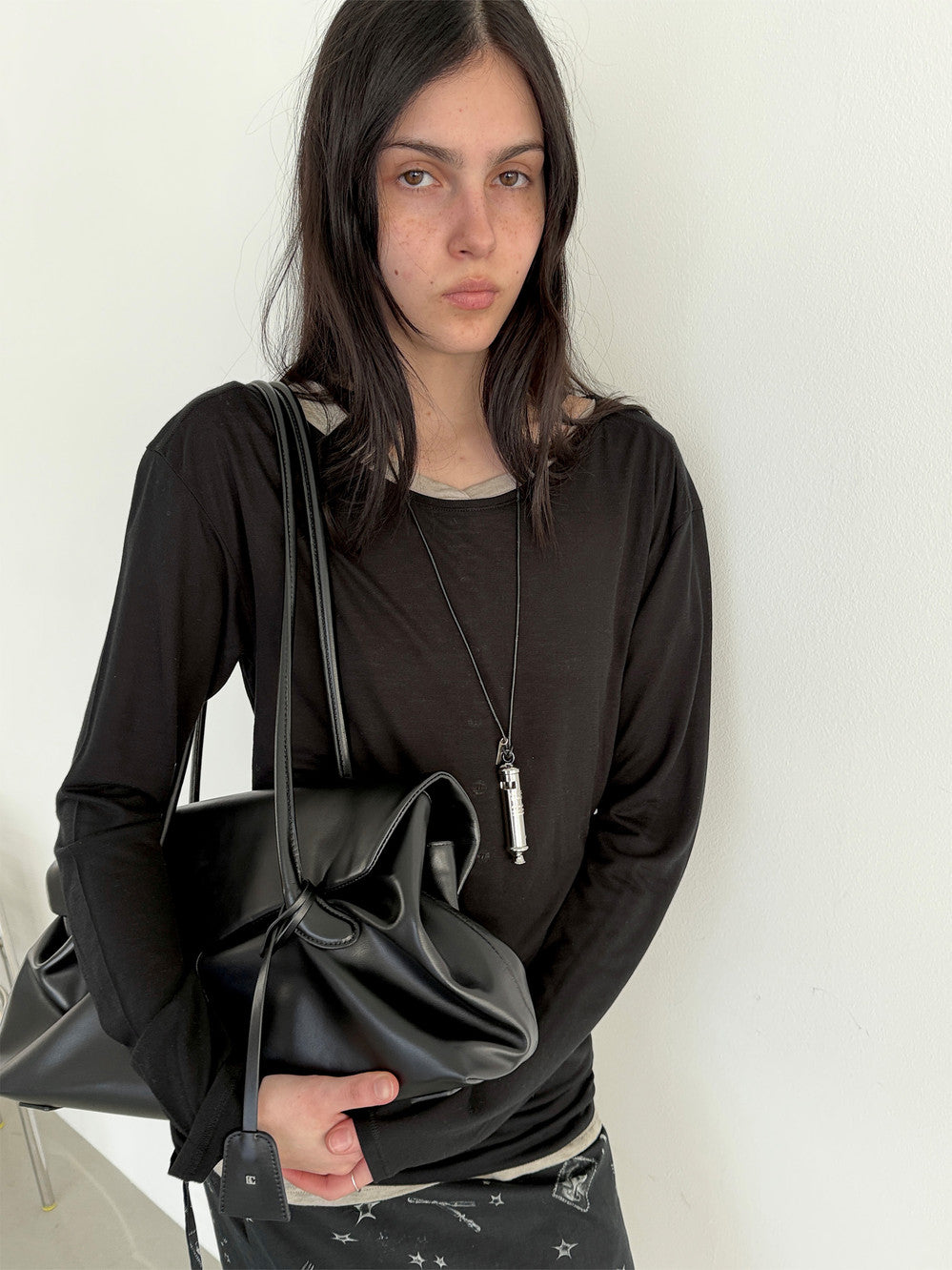 [Low Classic] Haricot Mini Flap Bag_Black