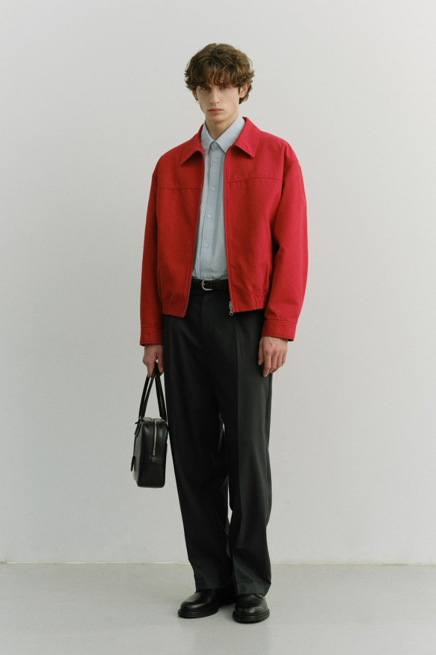 Dunst Unisex Collared Blouson Jacket Red