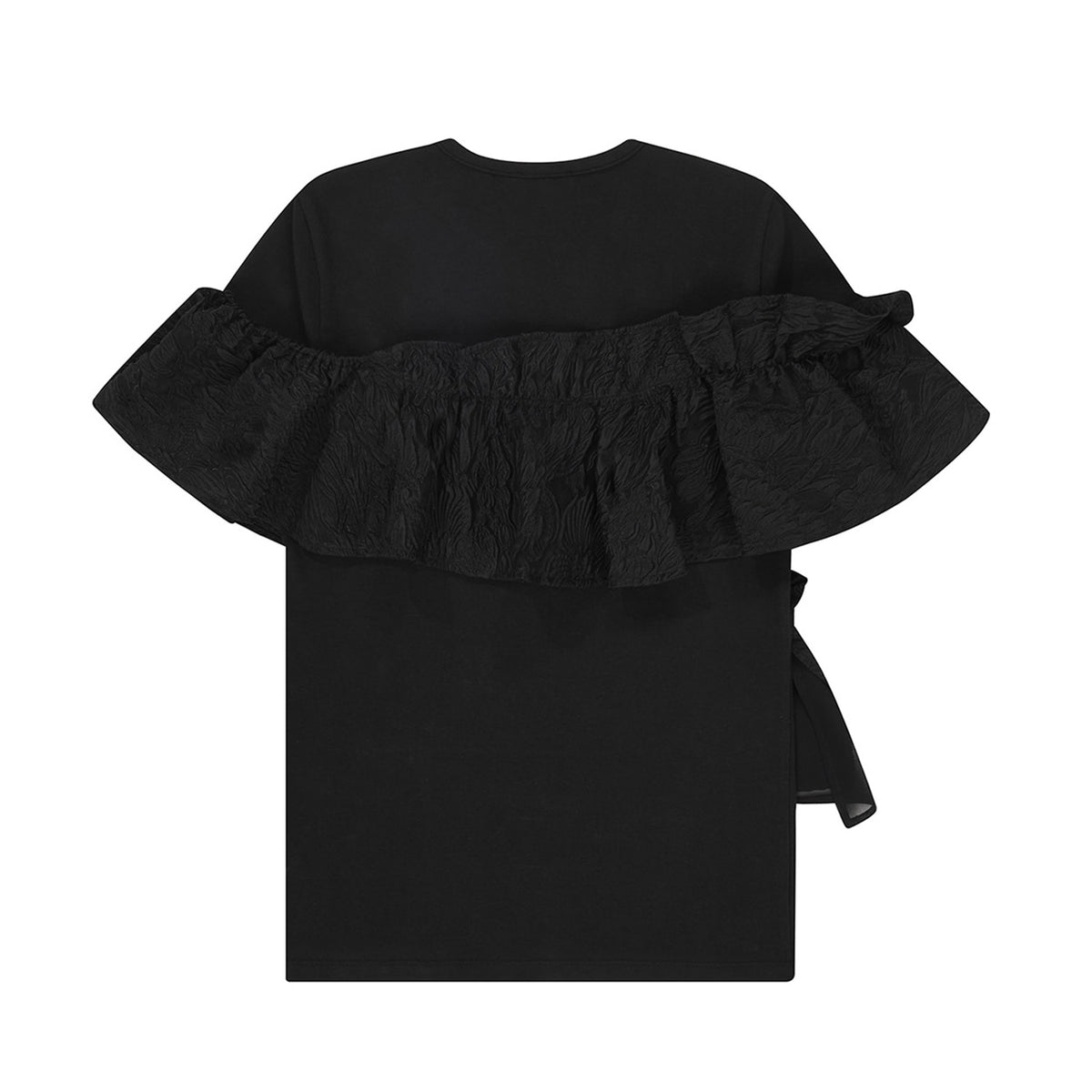 Vunque Soft Ruffle T-shirt Black