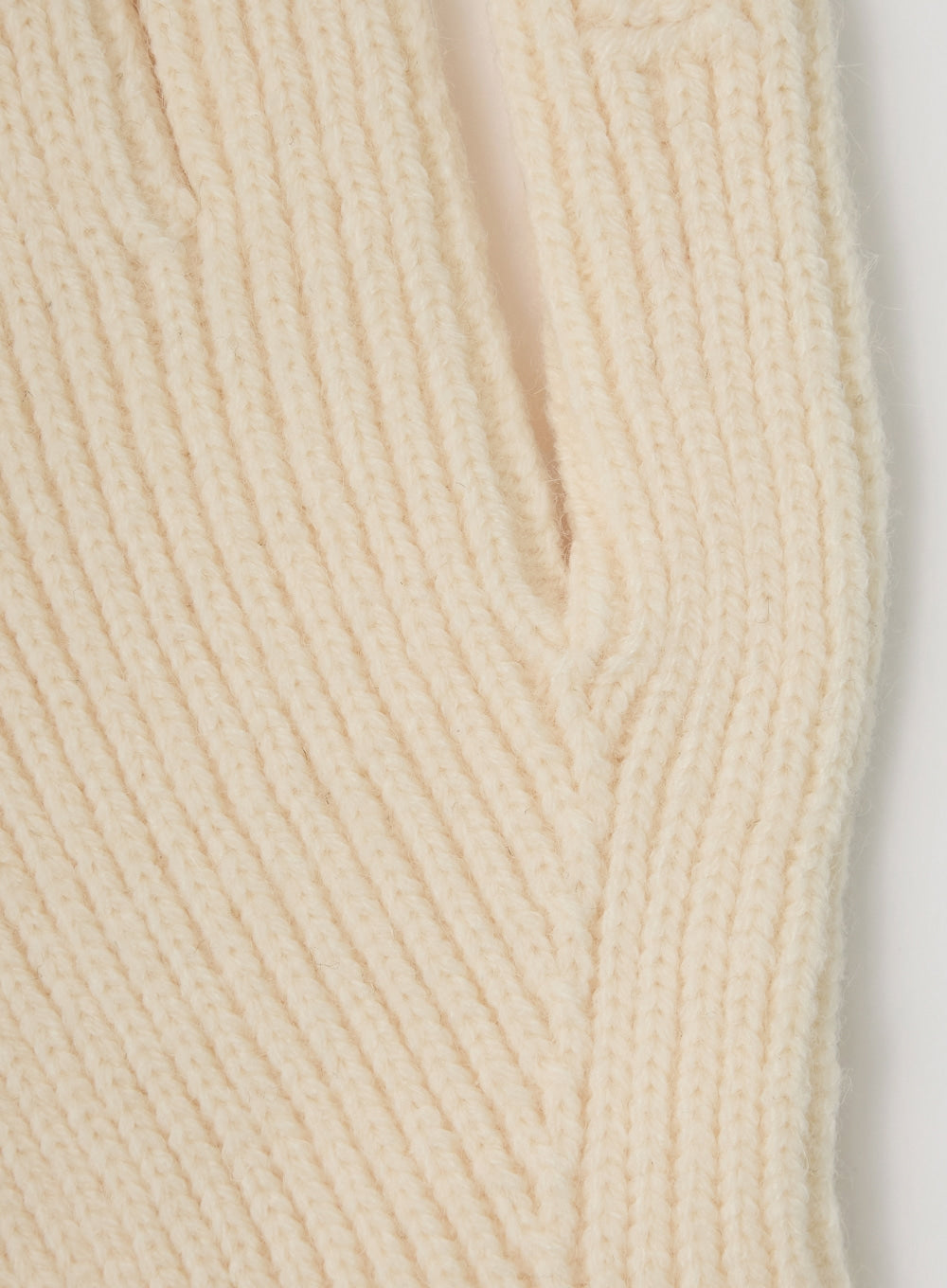 [satur] Classic Knit Gloves - Cream