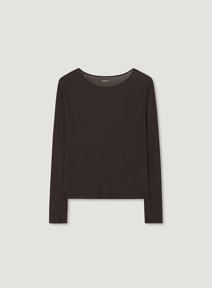 Mango Maniplease Paper Tee Brown