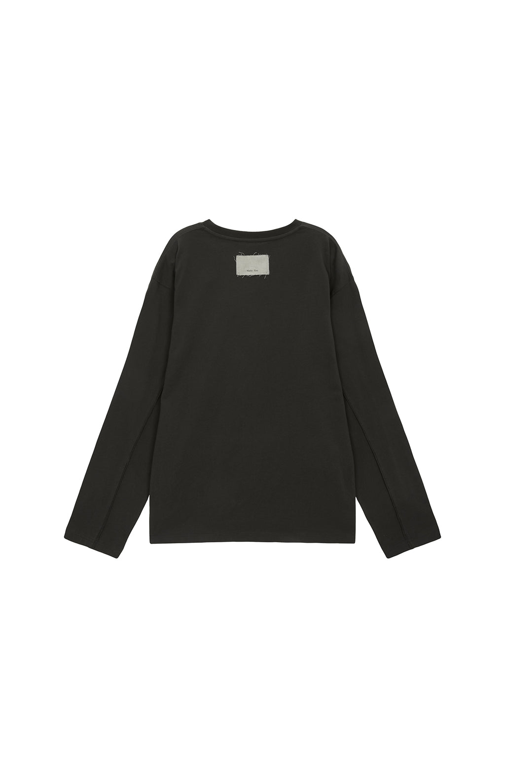 [matinkim] DIAGONAL OVERFIT LONG SLEEVE TOP IN KHAKI