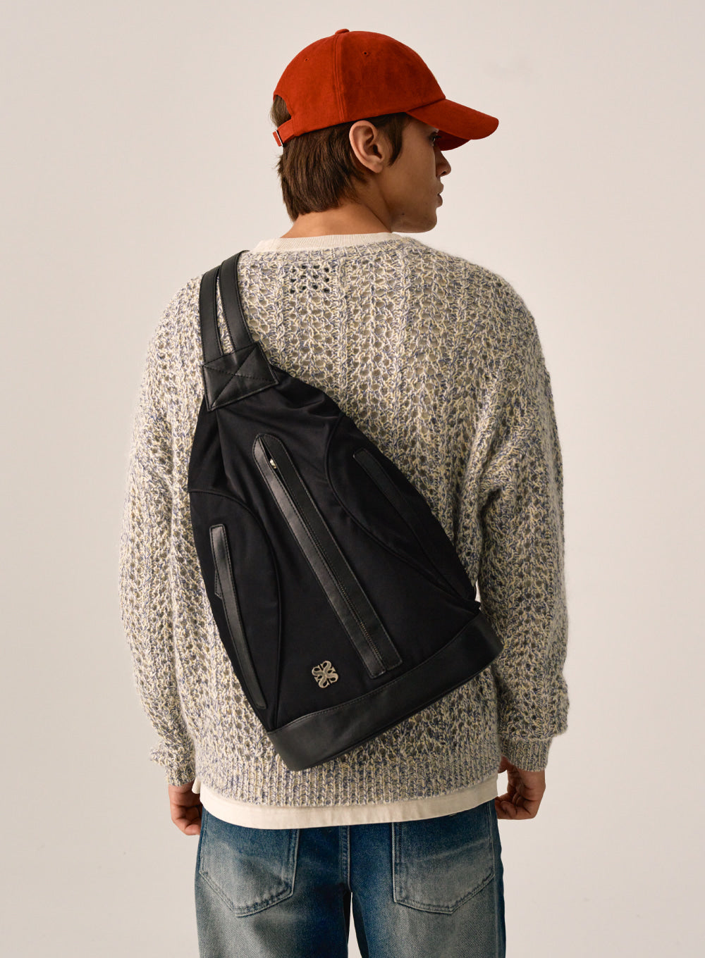 [satur] Zip Core 3-Way Sling Bag - Midnight Black