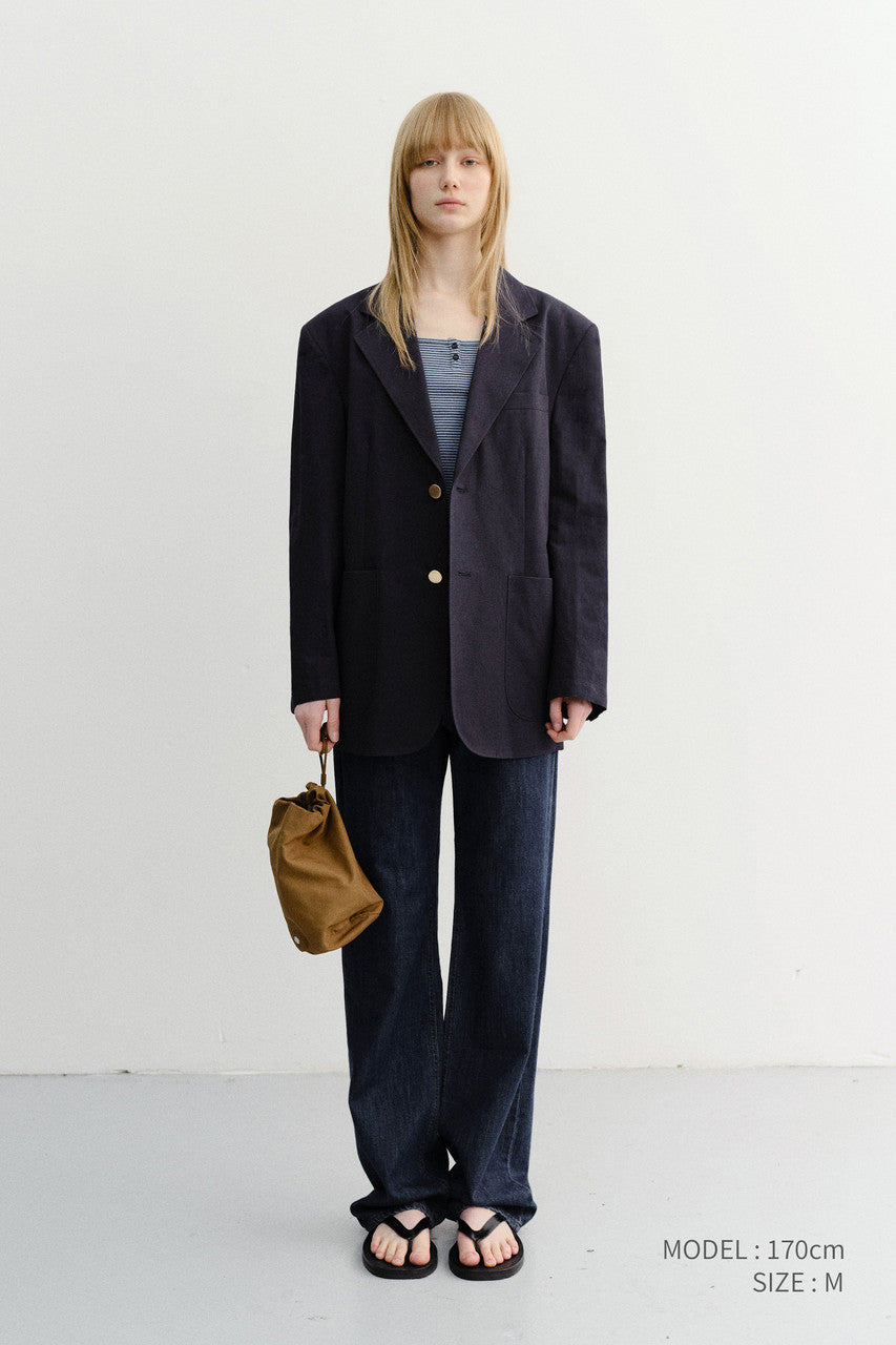 Dunst Unisex Classic Linen Jacket Navy