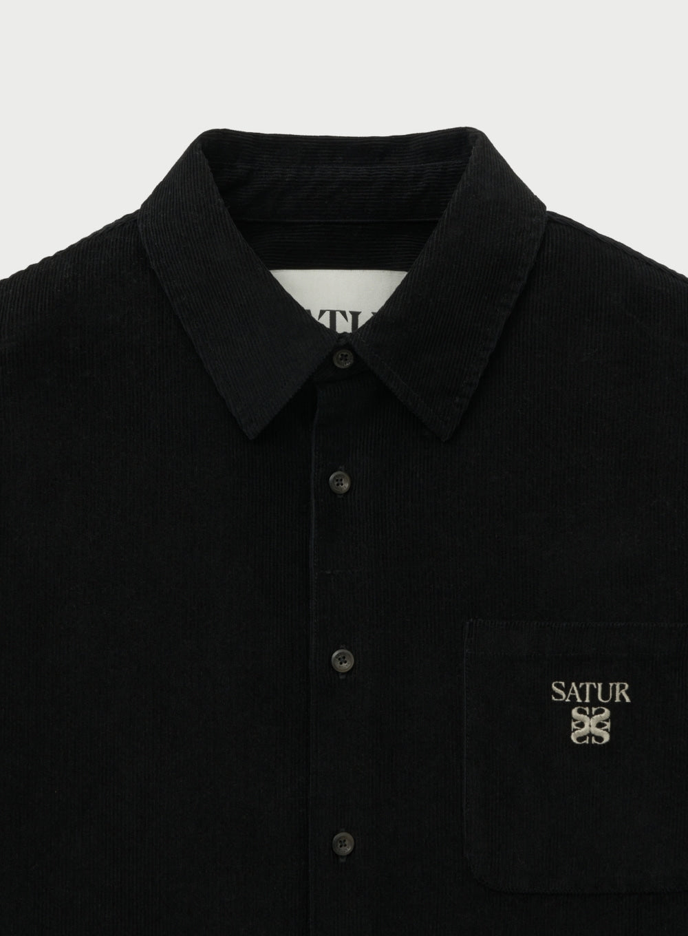 [satur] Soft Corduroy Shirt - Black