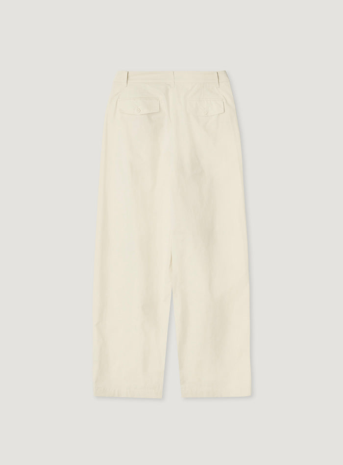 Mango Maniplease Bone Cotton Pants Butter Cream